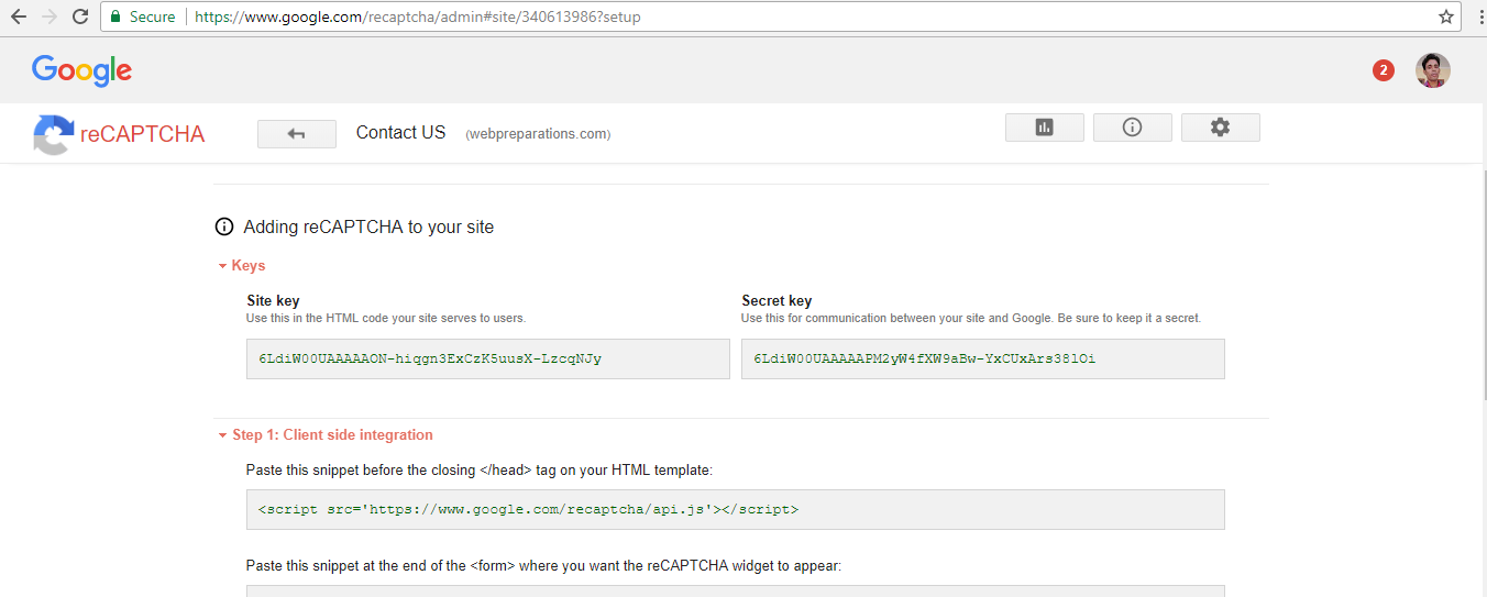 how-to-create-contact-form-in-php-using-google-recaptcha-step2