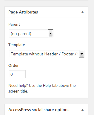 Create WordPress Page without Header / Footer / Sidebar